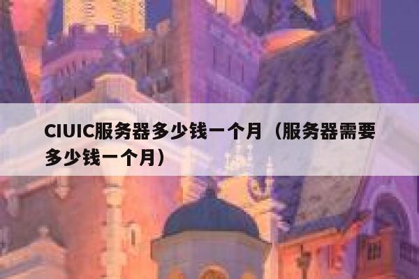 CIUIC服务器多少钱一个月（服务器需要多少钱一个月）