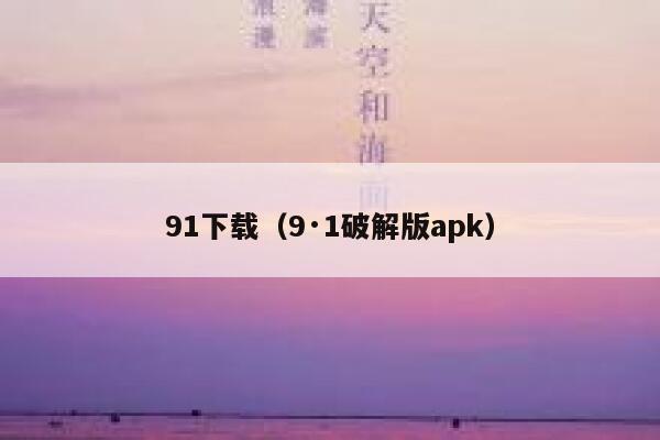 91下载（9·1破解版apk）
