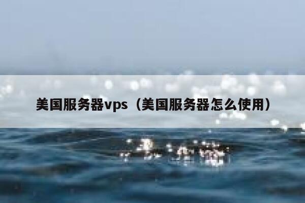 美国服务器vps（美国服务器怎么使用）