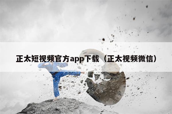 正太短视频官方app下载（正太视频微信）