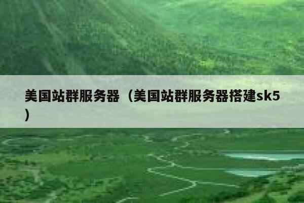 美国站群服务器（美国站群服务器搭建sk5）